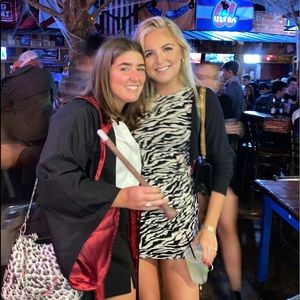 Motel Rocks Zebra Printed Boydcon Dress